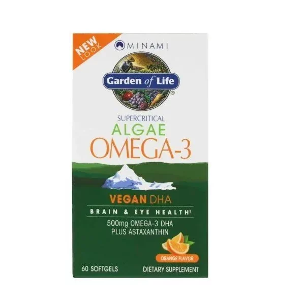 Minami Nutrition Omega 3 Vegan DHA z mořské řasy, 60 kapslí